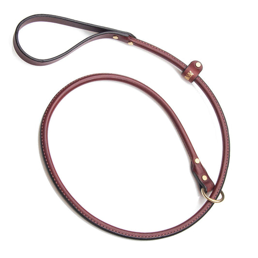 Leather Slip Leash - Chestnut (Rolled & Standard)